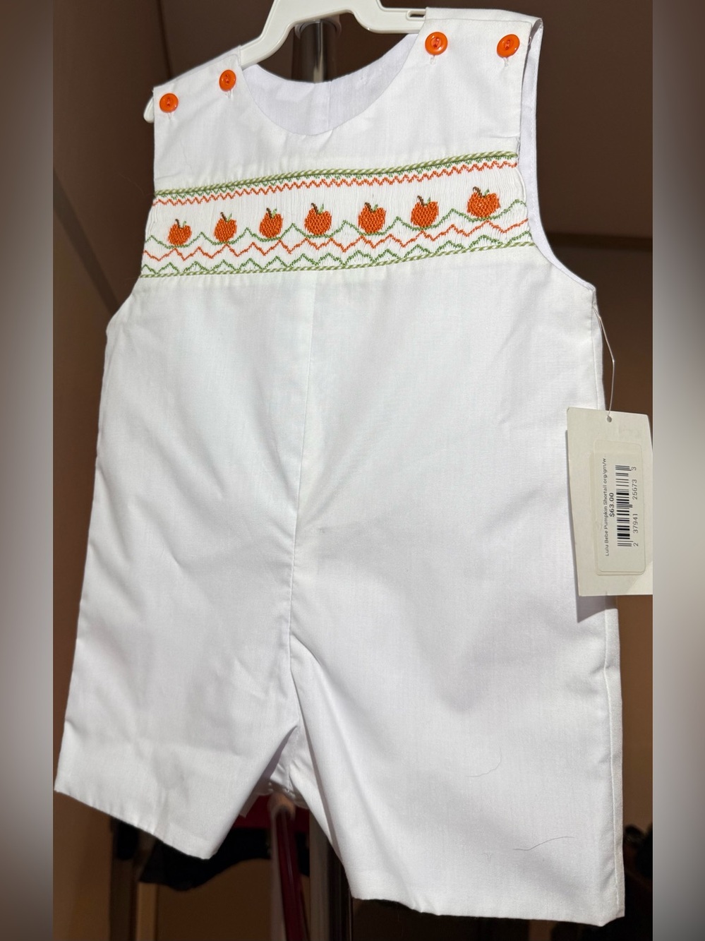 White Shortall with Pumpkins - Kids One-Piece